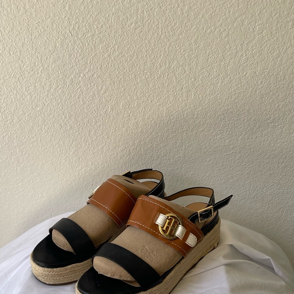 Black and Brown Platform Sandals